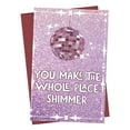 Funny Singer's Birthday Card for Fans,Singer's Fans Birthday Gift,Disco Ball Greeting Card