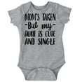 thumbnail image 1 of Funny Single Aunts Cute Niece Nephew Romper Boys or Girls Infant Baby Brisco Brands 12M, 1 of 6