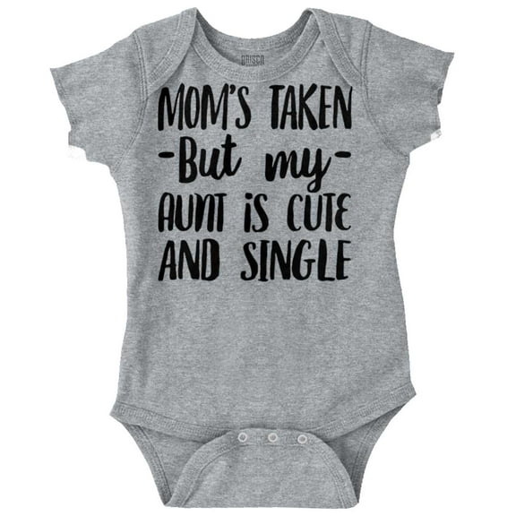Funny Single Aunts Cute Niece Nephew Romper Boys or Girls Infant Baby Brisco Brands 12M