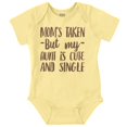 thumbnail image 1 of Funny Single Aunts Cute Niece Nephew Romper Boys or Girls Infant Baby Brisco Brands NB, 1 of 1