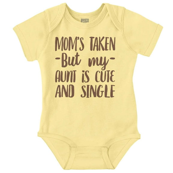 Funny Single Aunts Cute Niece Nephew Romper Boys or Girls Infant Baby Brisco Brands NB