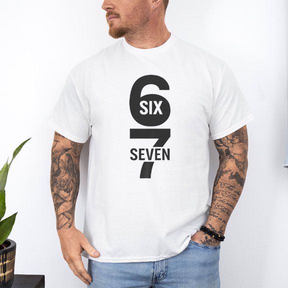 Funny Six Seven 6 7 Meme Design 6 7 T-Shirt, Multicolors, Size S-5XL