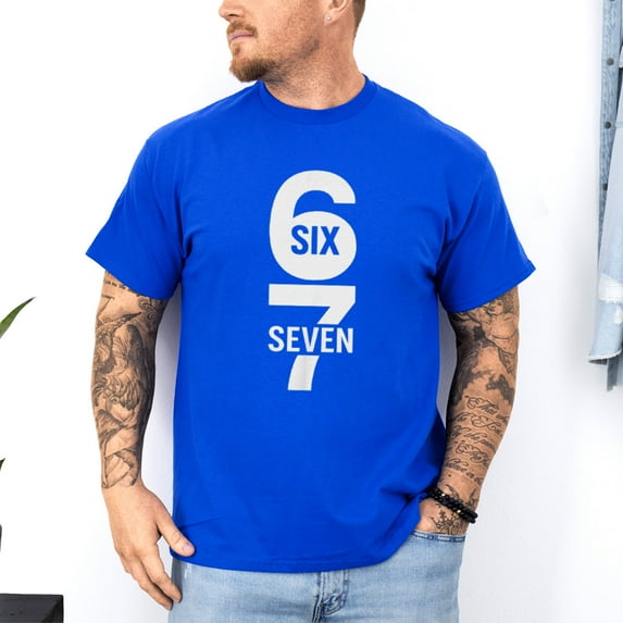 Funny Six Seven 6 7 Meme Design 6 7 T-Shirt, Multicolors, Size S-5XL