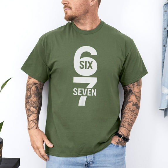 Funny Six Seven 6 7 Meme Design 6 7 T-Shirt, Multicolors, Size S-5XL