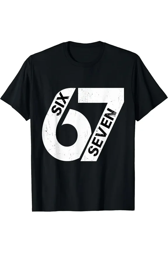 Funny Six Seven 6 7 Meme Gen Alpha Slang 6 7 Vintage T-Shirt