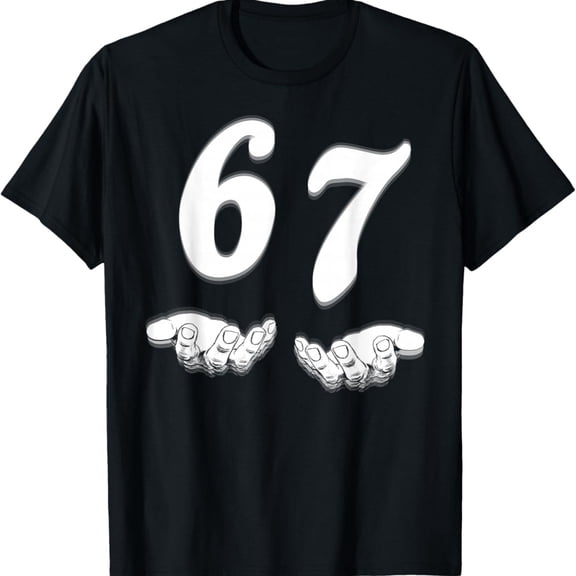 Funny Six Seven 6 7 Meme Gen Alpha Slang T-Shirt