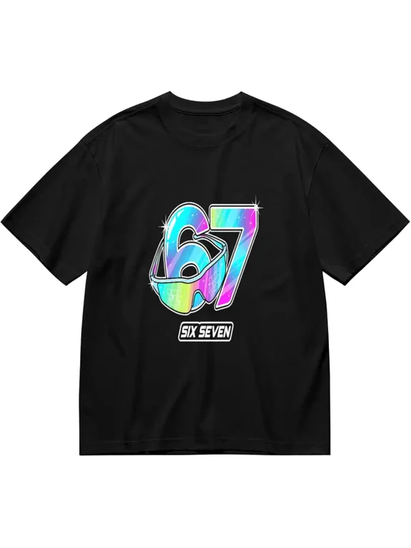Funny Six Seven 6 7 Meme Gen Alpha Slang Women Men T-Shirt