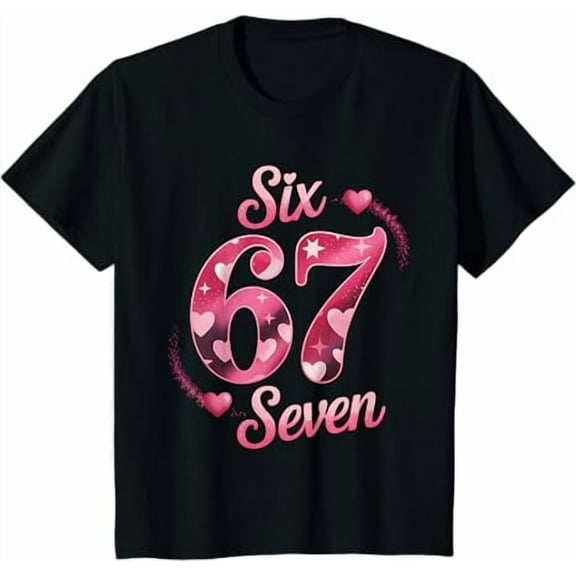 Funny Six Seven 6 7 Meme for Boys Kids Valentine T-Shirt