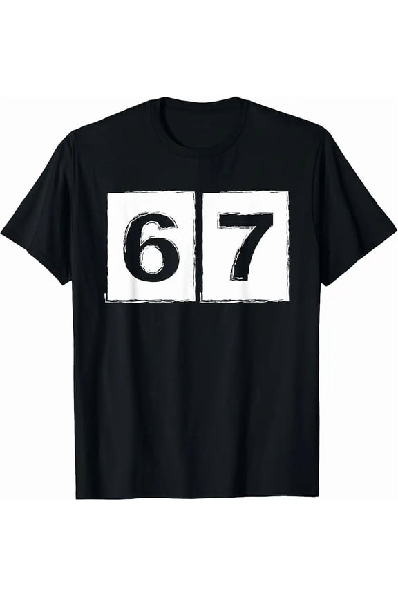 Funny Six Seven 67 Meme Gen Alpha Slang T-Shirt
