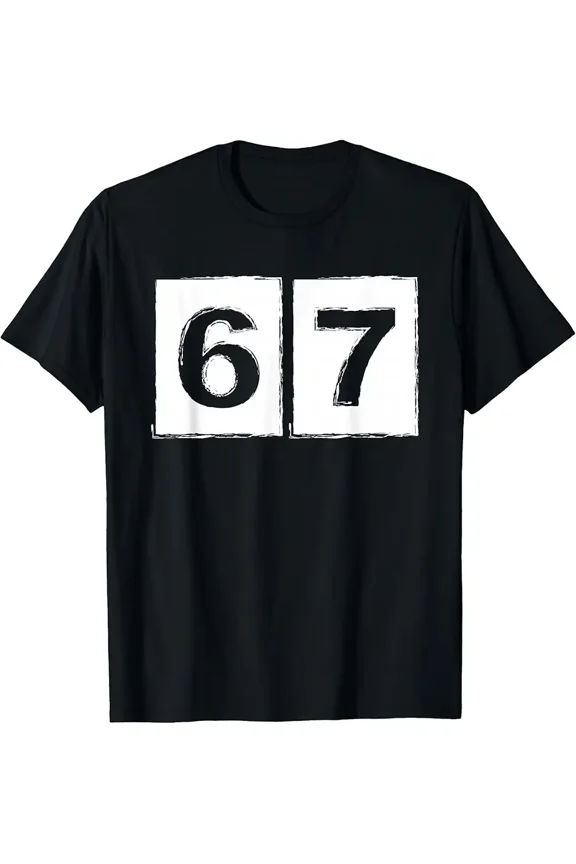 Funny Six Seven 67 Meme Gen Alpha Slang T-Shirt