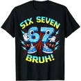 thumbnail image 1 of Funny Six Seven Bruh 67 Brainrot Meme Gifts for Boys Kids T-Shirt, 1 of 8