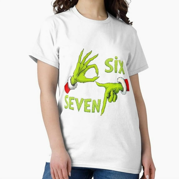 Funny Six Seven Meme Christmas Elf Hand Boys Teens Gift Unisex T-Shirt up to size 5XL