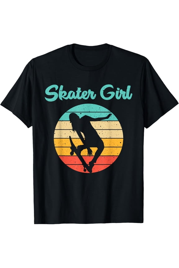 Funny Skater Gift For Girls Women Skateboard Skateboarding T-Shirt