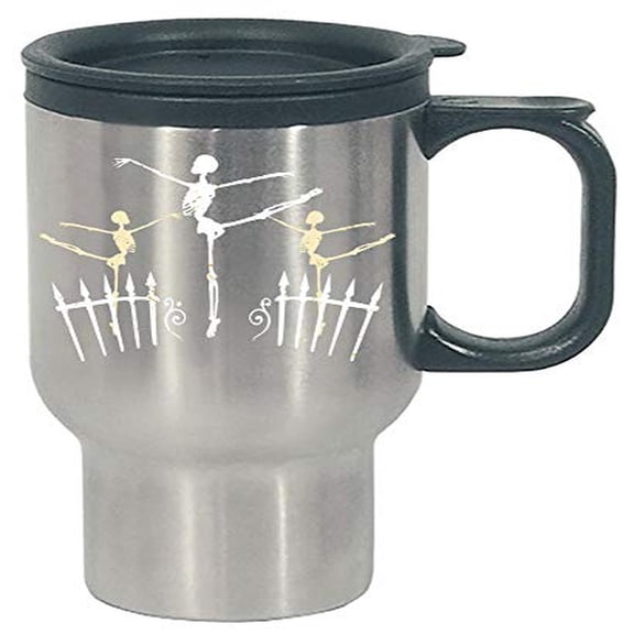 Funny Skeleton Ballet Dance Stainless Steel Travel Mug - Perfect Gift for Dancers