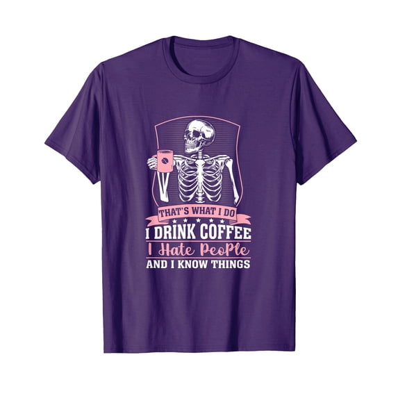 Funny Skeleton Coffee Lover T-Shirt for Women - Perfect Gift for Coffee Enthusiasts