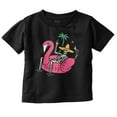 thumbnail image 1 of Funny Skeleton Flamingo Floatie Toddler Boy Girl T Shirt Infant Toddler Brisco Brands 6M, 1 of 1