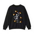 thumbnail image 1 of Funny Skeleton and Candy Corn Halloween Sweatshirt – Unisex Cozy Spooky Season Pullover, 1 of 5