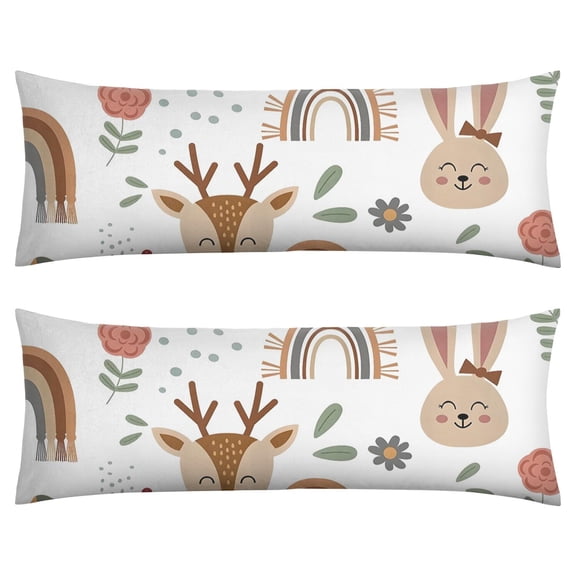 Funny Sketch Graffiti Body Pillow Cover 20x54 - Colorful Rainbow Design Long Pillow Case with Zipper, Cozy Full Body Support for Children & Adults, Stretchy & Durable Fabric