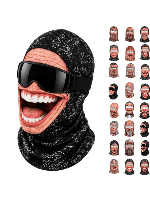 Funny Ski Mask 3D Printed Balaclava Mask for Men, Funny Christmas Gift for Men Friends Coworkers, Birthday Gag Gift, Novelty Winter Accessory