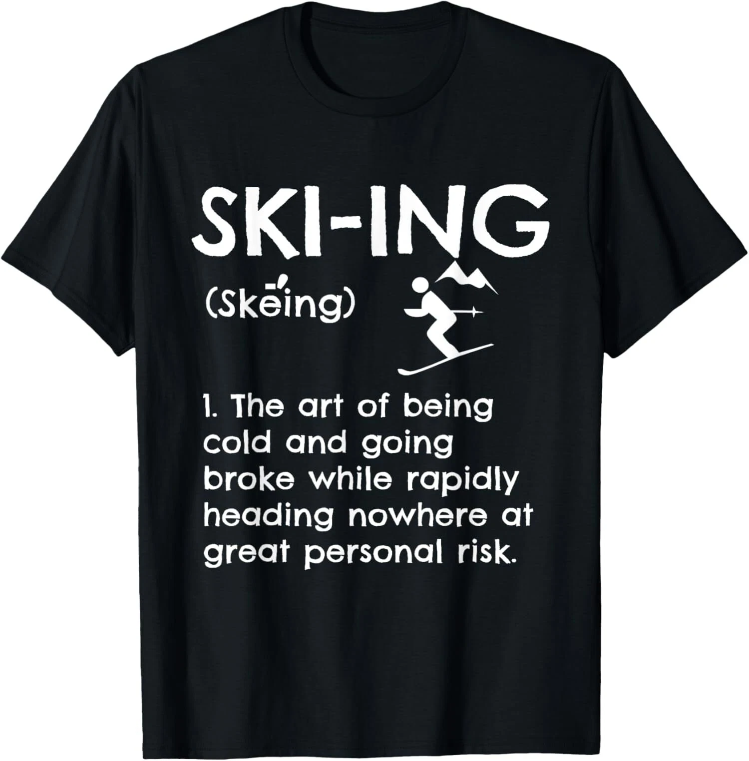 Funny Skiing Definition Ski Gift Idea For Skiers Graphic Gift Top ...
