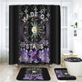 thumbnail image 1 of Funny Skull 4PCS Shower Curtain Sets-Gothic Horror Bathroom Set Accessories with Non-Slip Rug,Toilet Lid Cover, Bath Mat,12 Hooks-72x72in-Retro Skeletons Curtains-Home Decor Women Men Gifts, 1 of 6