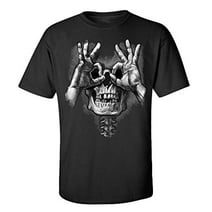 Funny Skull Hands Adult Men's Short Sleeve T-Shirt-Black-Small