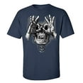 thumbnail image 1 of Funny Skull Hands Adult Men's Short Sleeve T-Shirt-Navy-XL, 1 of 4