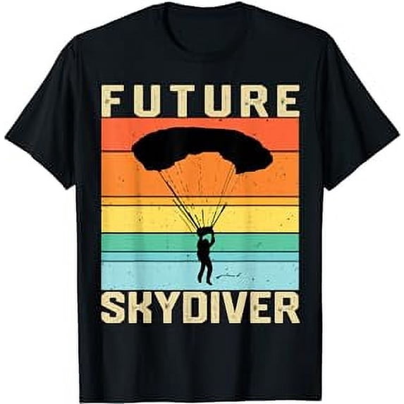 Funny Skydiving Parachuting Retro Vintage Future Skydiver T-Shirt