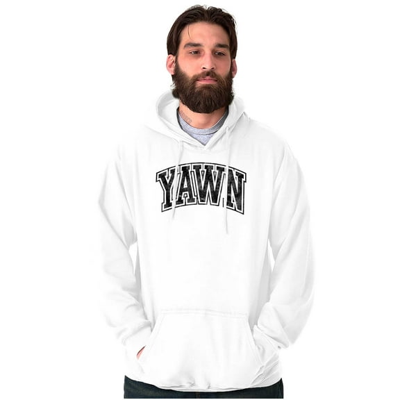 Funny Sleep Varsity Athlete Yawn Joke Unisex Plus Fleece Graphic Hoodie Brisco Brands 4X