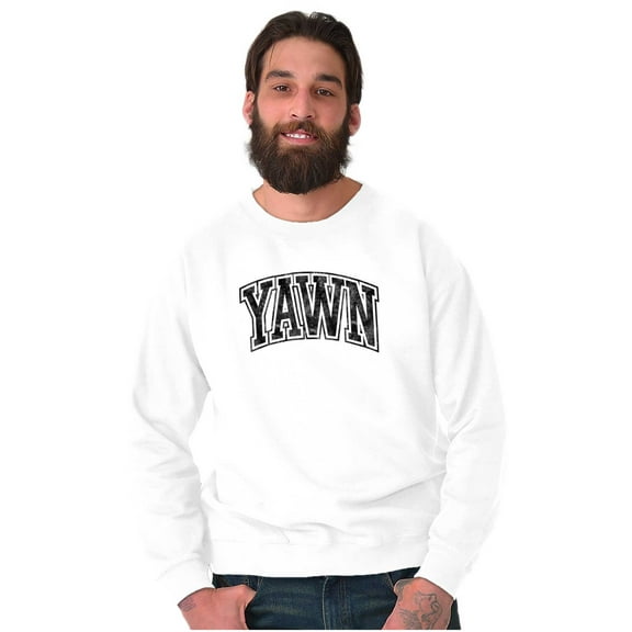 Funny Sleep Varsity Athlete Yawn Joke Unisex Plus Fleece Graphic Sweatshirt Brisco Brands 2X