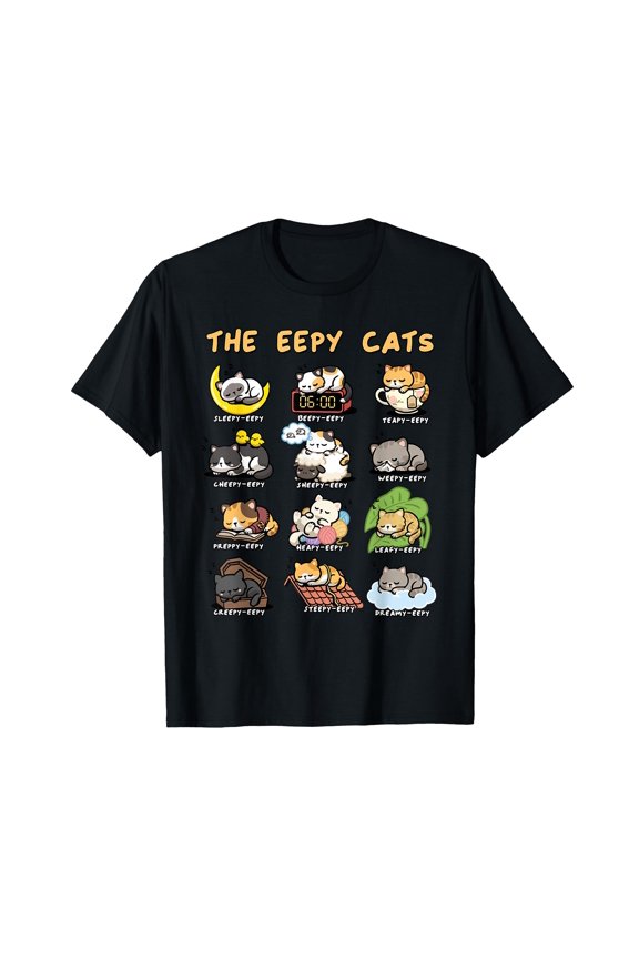 Funny Sleeping Cat Pun Collection T-Shirt for Cat Lovers and Humor Enthusiasts