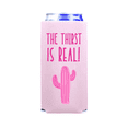thumbnail image 1 of Funny Slim Can Cooler, The Thirst Is Real!, Funny Spiked Seltzer Drink Accessory Gift and Favor Ideas, Skinny Coolie, Beer Hugger (Blush Pink), 1 of 3