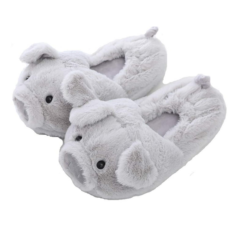 Funny Slippers piggy slippers for women Warm Animal Slippers Furry