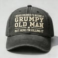 thumbnail image 1 of Funny Slogan Embroidered Baseball Cap, Adjustable Unstructured Cap for Men and Women, Lightweight and Breathable Casual Hat, Cool Gift for Humor and Style, 1 of 6