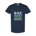 thumbnail image 1 of Funny Slogan For An Adorable Baby Eat Sleep Be Cute Repeat Unisex T-Shirt, 1 of 2