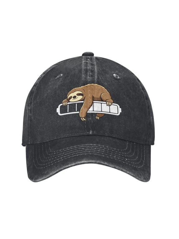 Funny Sloth Baseball Cap Adjustable Vintage Style Denim Sloths Hat Gifts for Women Men Teachers Outdoor Daily Sports