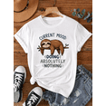 thumbnail image 1 of Funny Sloth Graphic T-Shirt Not Today Energy Saving Mode Casual Tee, 1 of 9