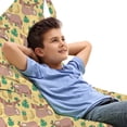 thumbnail image 1 of Funny Sloth Lounger Chair Bag, Tree Lazy Animal Pineapple Banana Monstera, High Capacity Storage with Handle Container, Lounger Size, Yellow Umber, by Ambesonne, 1 of 5