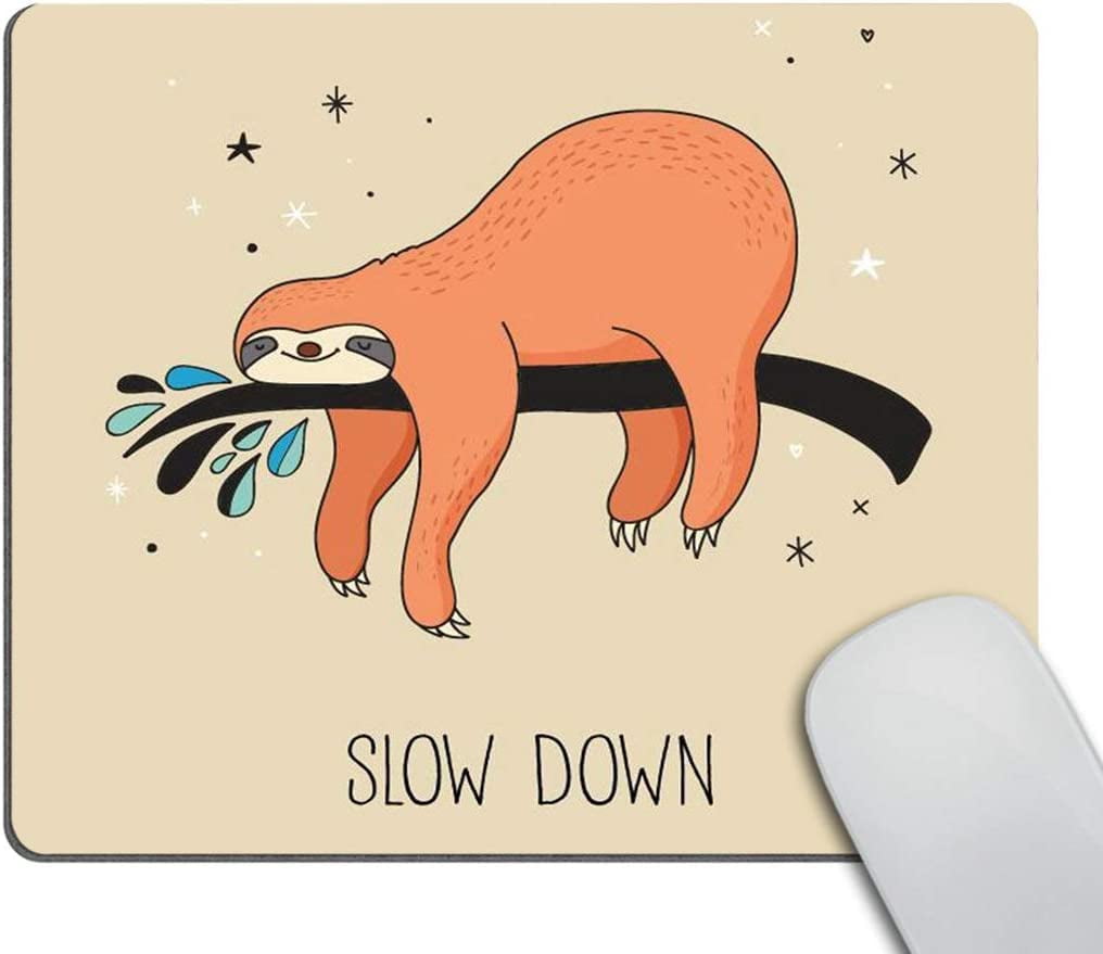 Funny Sloth Mouse pad,Sleeping Sloth Hanging on a Bench Cozy Lazy Wild