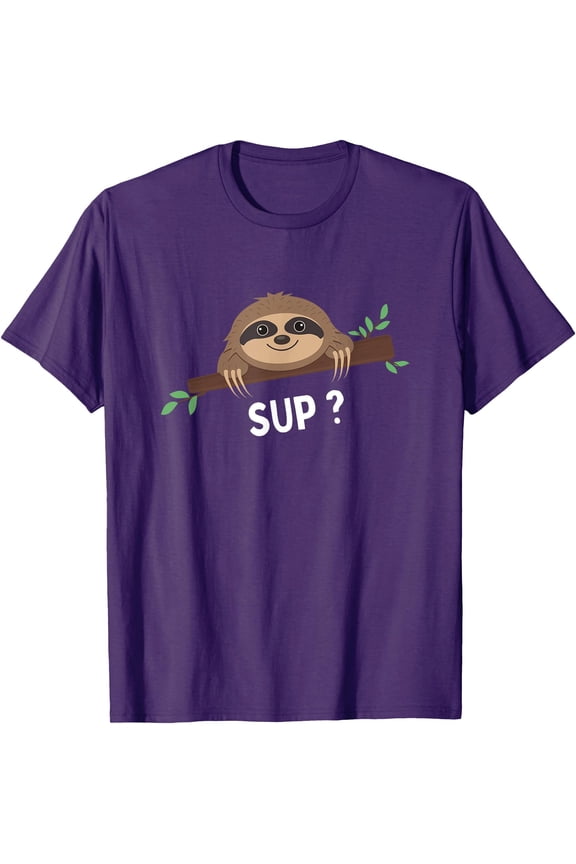 Funny Sloth Saying Sup Pet Animal Lover Unisex T-Shirt for Men Women Kids Toddler