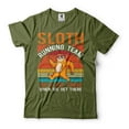thumbnail image 1 of Funny Sloth Shirt Sloth Running Team Sport GYM Activity Funny Parody Pet Animal Lovers T-shirt (Large Military Green), 1 of 6