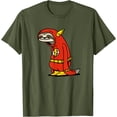 thumbnail image 1 of Funny Sloth Superhero Not Fast Not Furious Sloth Lover Unisex T-Shirt for Men Women Kids Toddler,Military Green Color,Size XL, 1 of 5