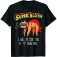 thumbnail image 1 of Funny Sloth Superhero Super Sloth Hero Gift Unisex T-Shirt for Men Women Kids Toddler,Black Color,Size 4XL, 1 of 5