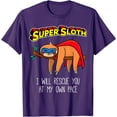 thumbnail image 1 of Funny Sloth Superhero Super Sloth Hero Gift Unisex T-Shirt for Men Women Kids Toddler,Purple Color,Size YS, 1 of 5