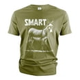 thumbnail image 1 of Funny Smart donkey Tee shirt smart graduation graduate school college tee shirt (Small Military Green), 1 of 7