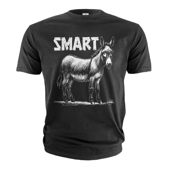 Funny Smart donkey Tee shirt smart graduation graduate school college tee shirt