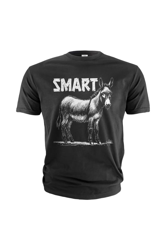 Funny Smart donkey Tee shirt smart graduation graduate school college tee shirt