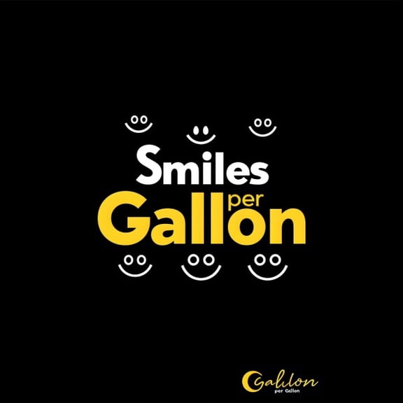 Funny Smile Per Gallon Car Decal Fuel Economy Humor, Positive Energy Vinyl Sticker for Cars, Trucks & SUVs, Weatherproof and Durable