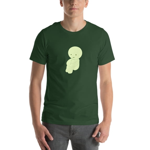 Funny Smiski Character Shirt – Glow in the Dark Kawaii Tee Unisex Fit (Forest, 4XL)