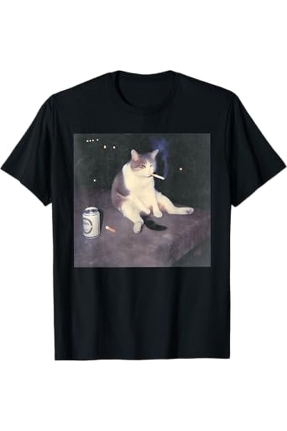 Funny Smoking Cat Meme T-Shirt